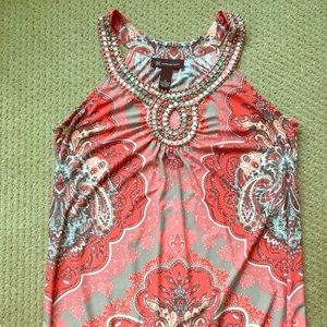 INC Jeweled Top sz M